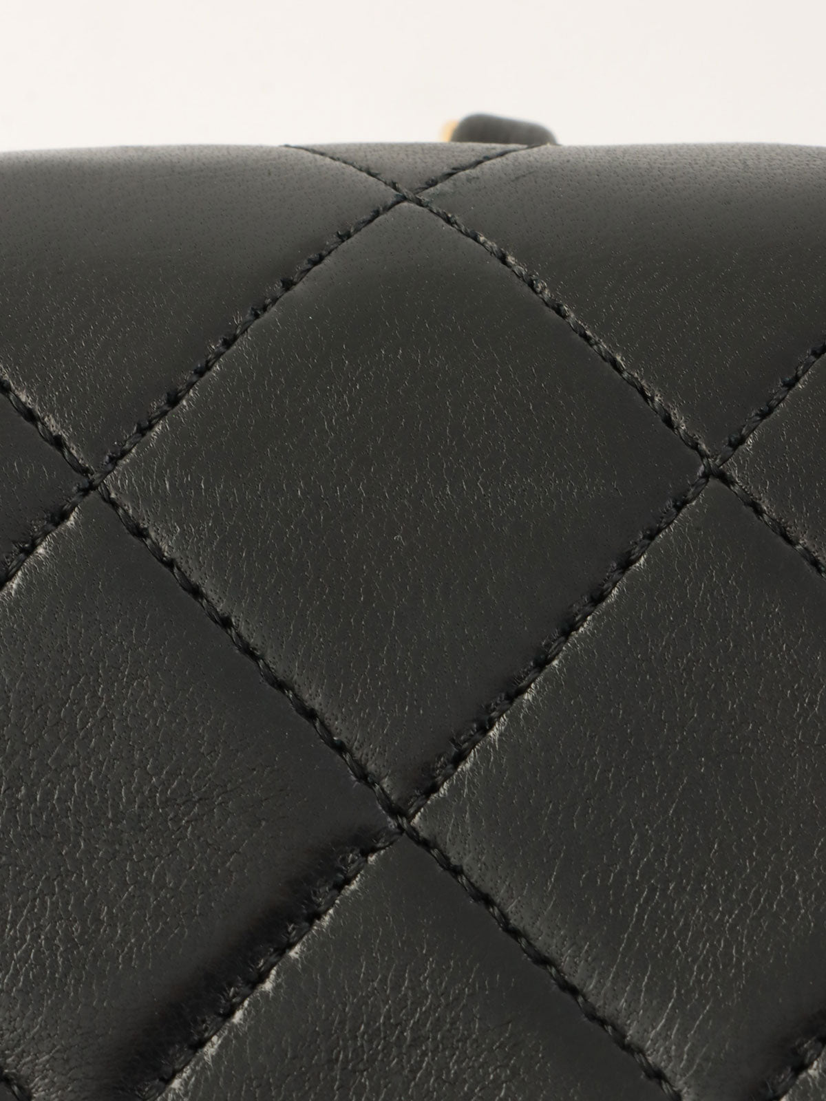 1990's Square Classic Flap Chain Bag, Black