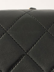 1990's Square Classic Flap Chain Bag, Black