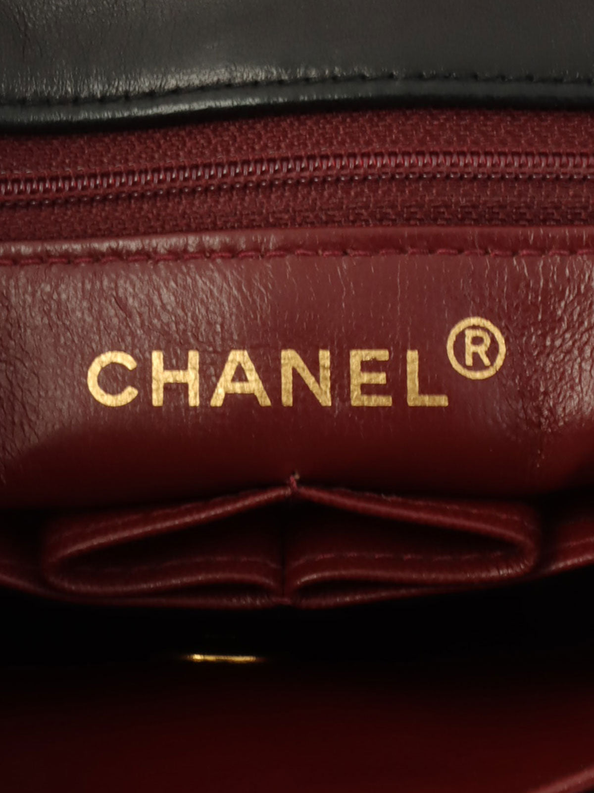 1990's Square Classic Flap Chain Bag, Black