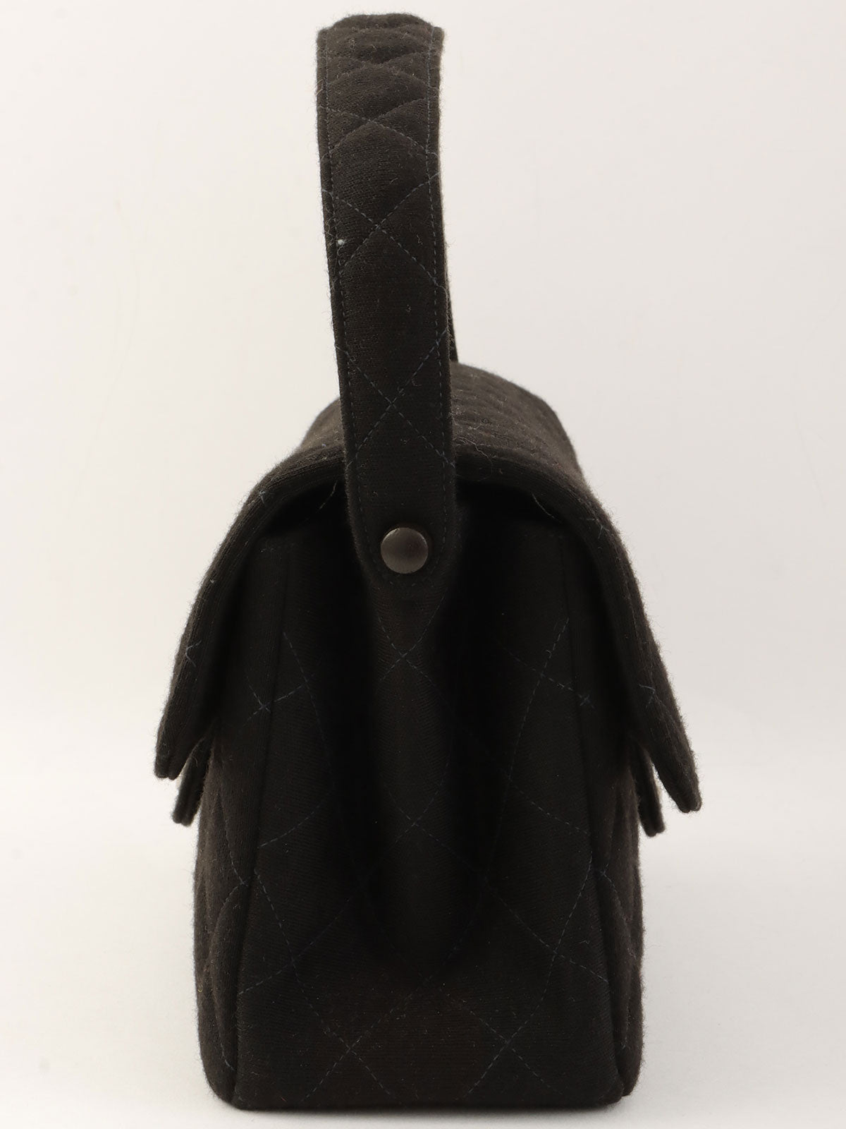 1997年頃製 コットンダブルフェイスCCターンロックハンドバッグ ブラック