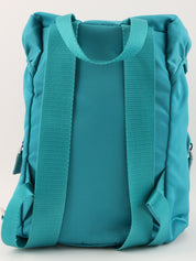 ナイロンロゴプレートバックパック ターコイズブルー