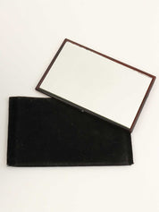 ベロアレザーコンビイントレチャートハンドバッグ ブラック