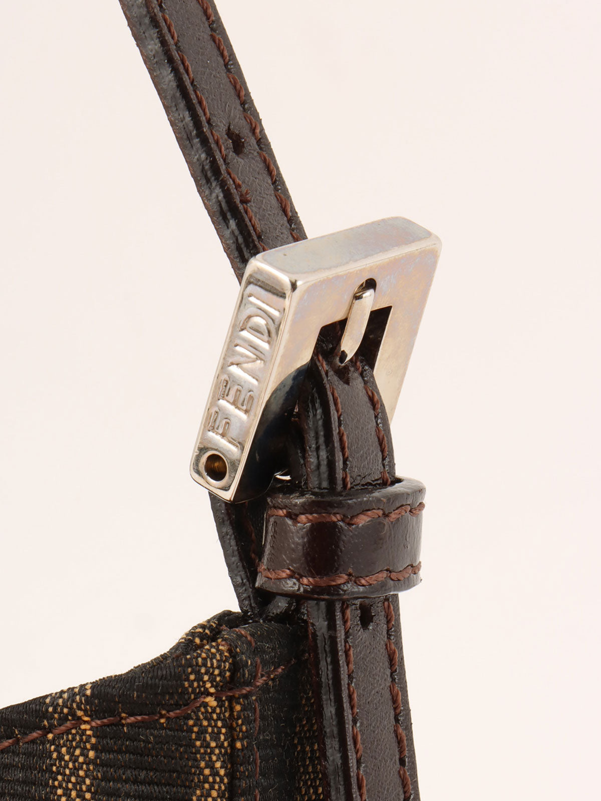 FF Zucca Pattern Mini Mamma Baguette Brown
