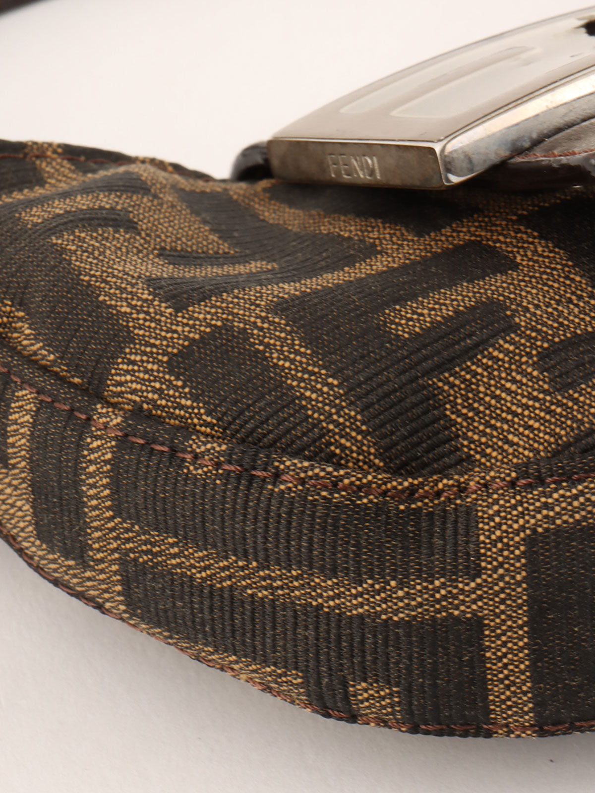 FF Zucca Pattern Mini Mamma Baguette Brown