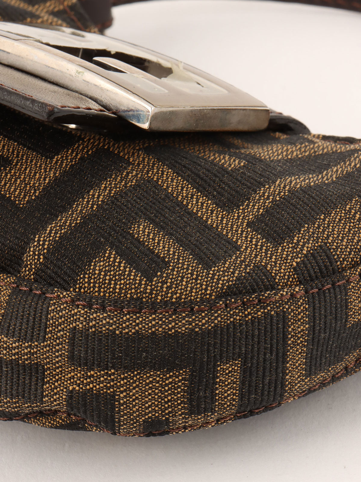 FF Zucca Pattern Mini Mamma Baguette Brown