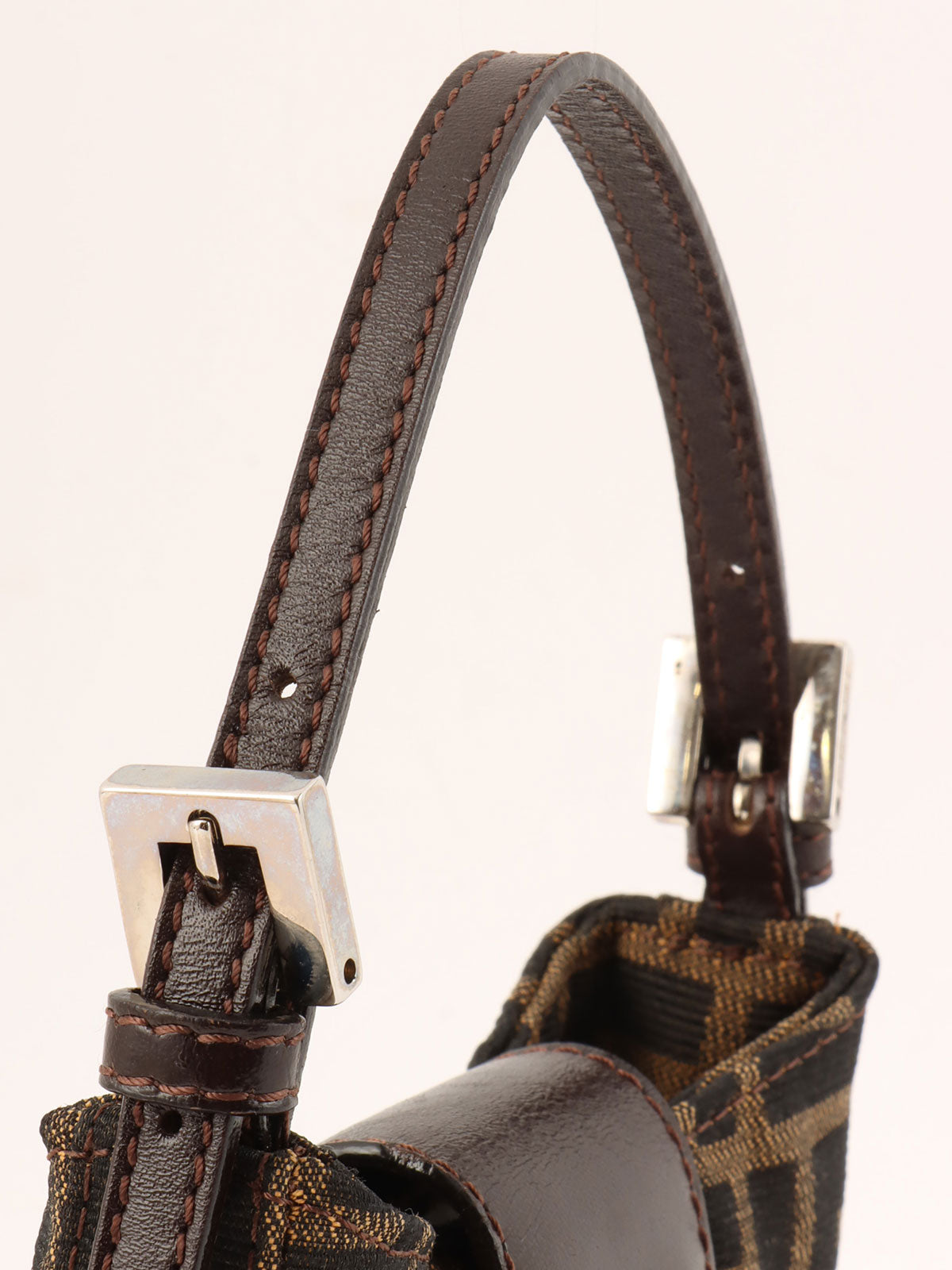 FF Zucca Pattern Mini Mamma Baguette Brown