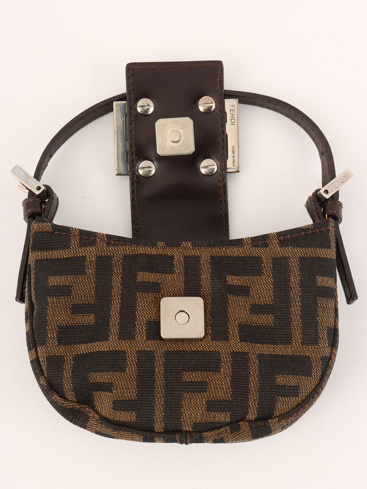 FF Zucca Pattern Mini Mamma Baguette Brown