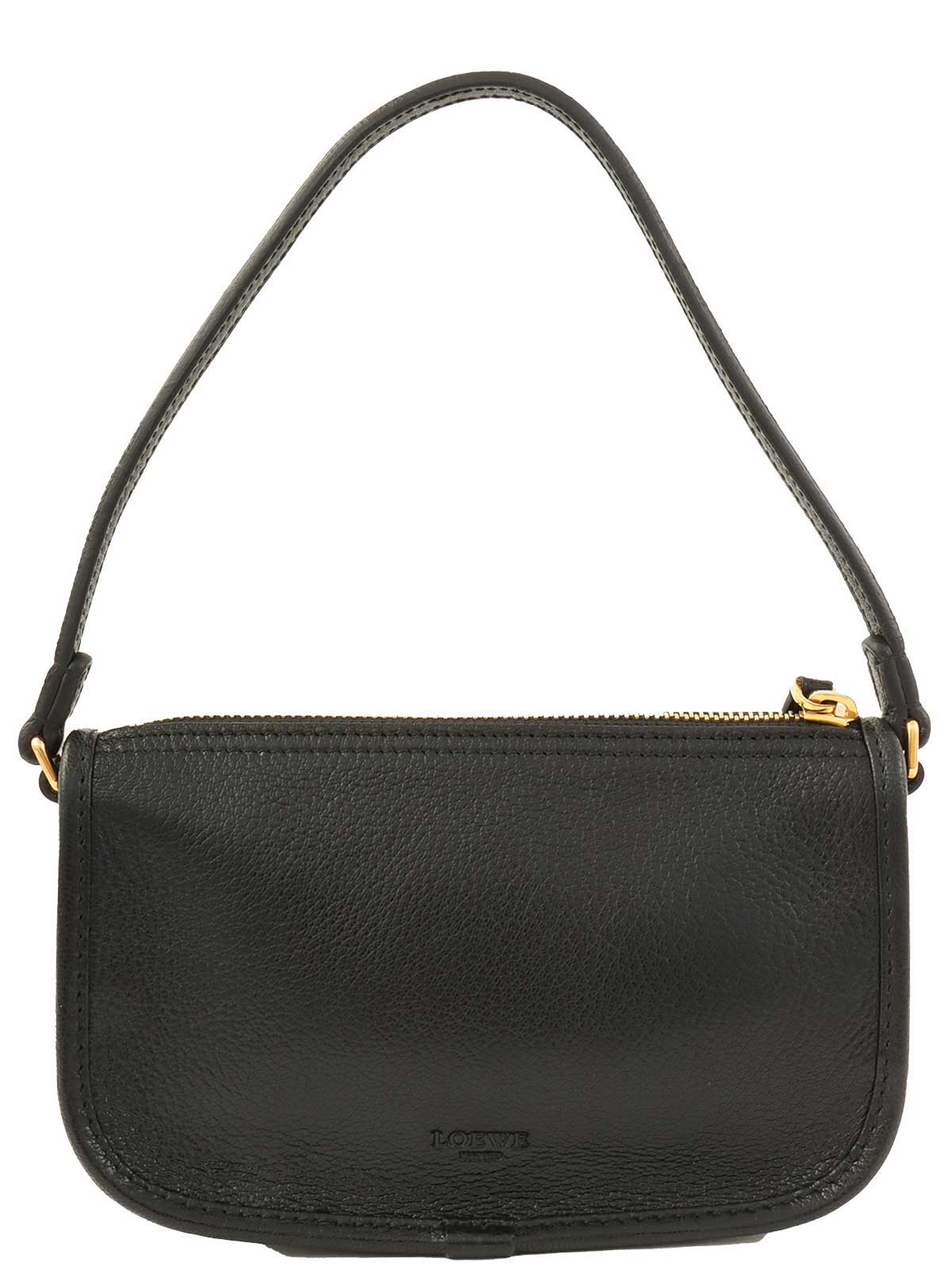 ロゴエンボスミニハンドバッグ ブラック