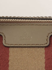 Canvas GG Pattern Sherry Line Boston Bag in Beige/Brown/Bordeaux
