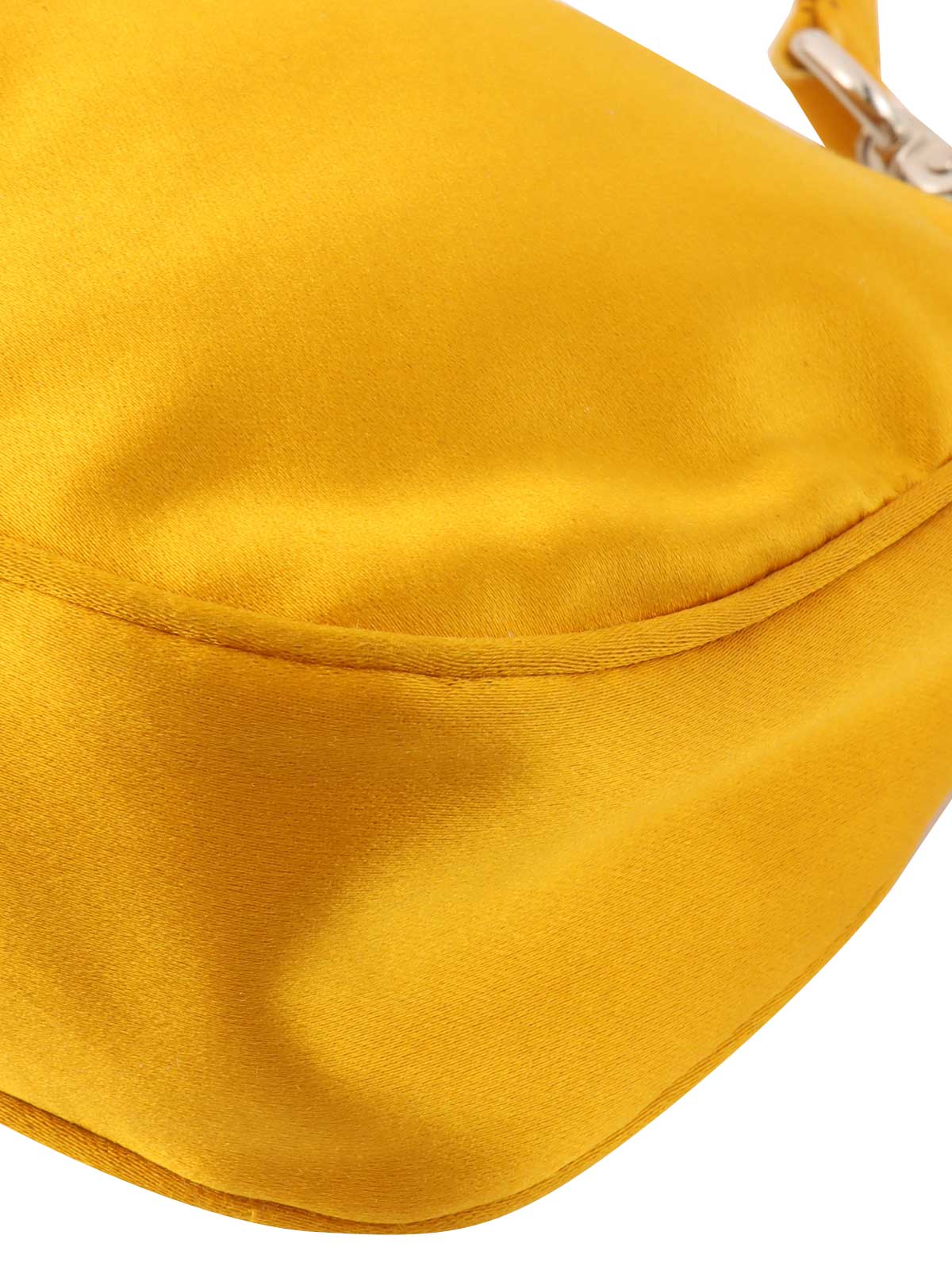 Nylon logo plate handbag in yellow