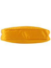 Nylon logo plate handbag in yellow