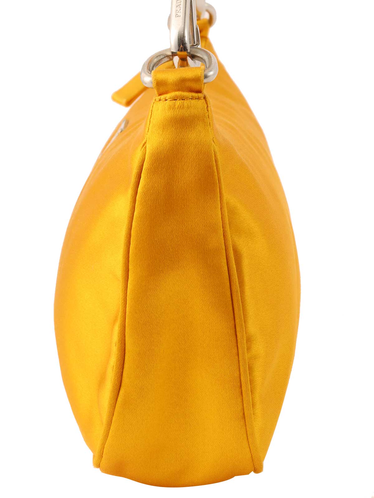 Nylon logo plate handbag in yellow