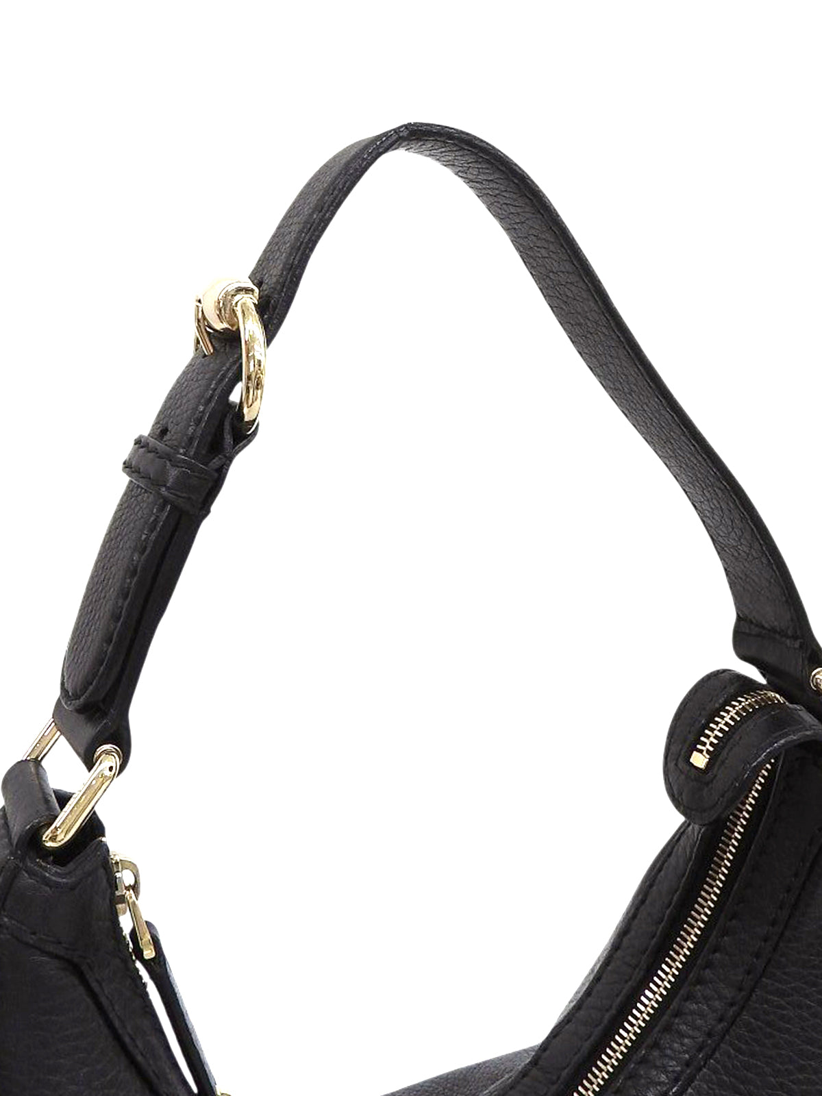 シェリーラインホースビットプレートワンショルダーバッグ　ブラック