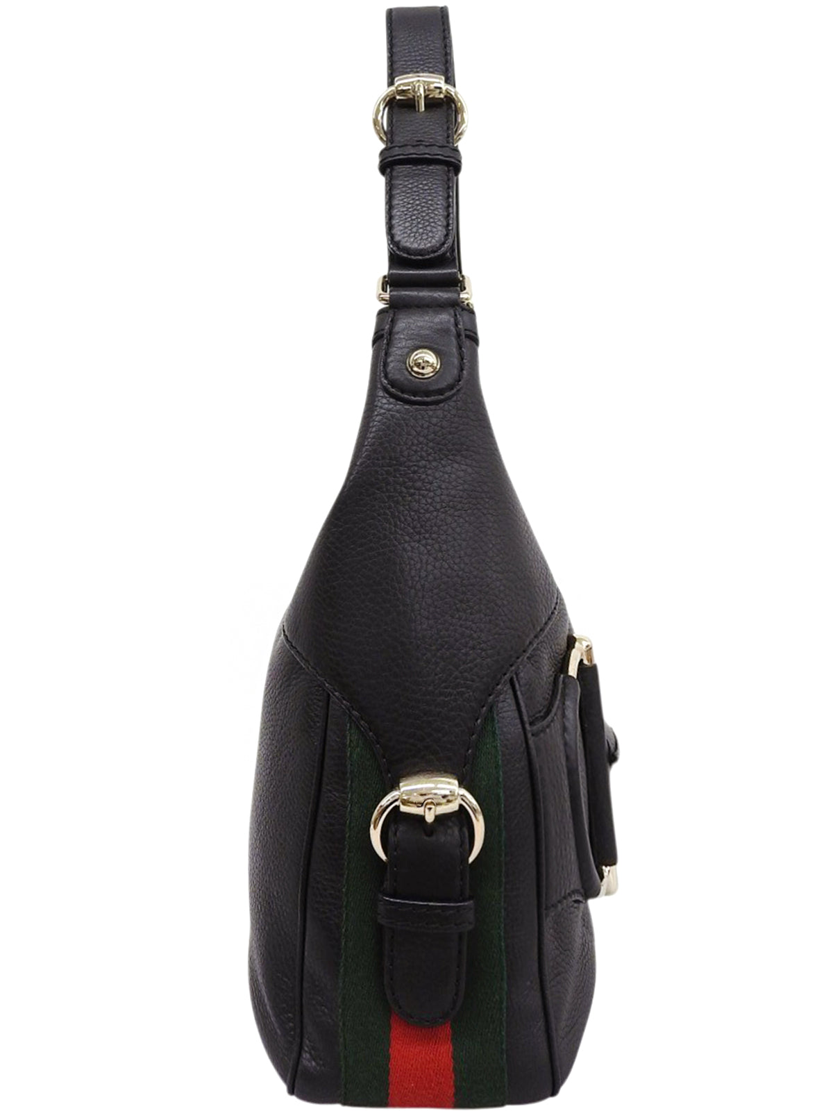 シェリーラインホースビットプレートワンショルダーバッグ ブラック