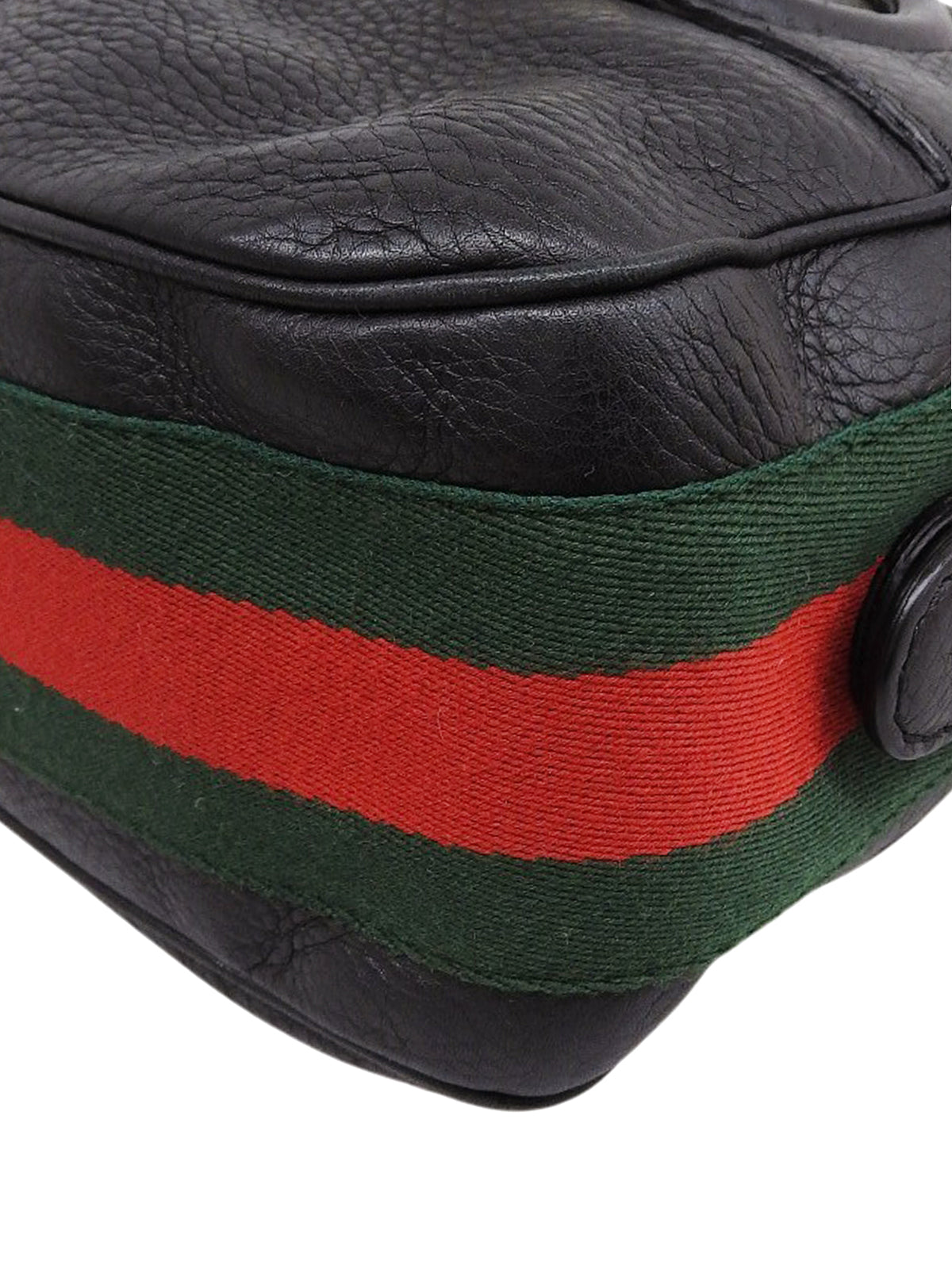 シェリーラインホースビットプレートワンショルダーバッグ ブラック