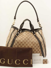 GG 水晶两用包，米色