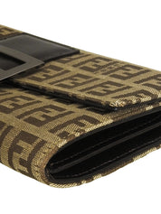 FFズッキーノパターンロングウォレット ブラウン