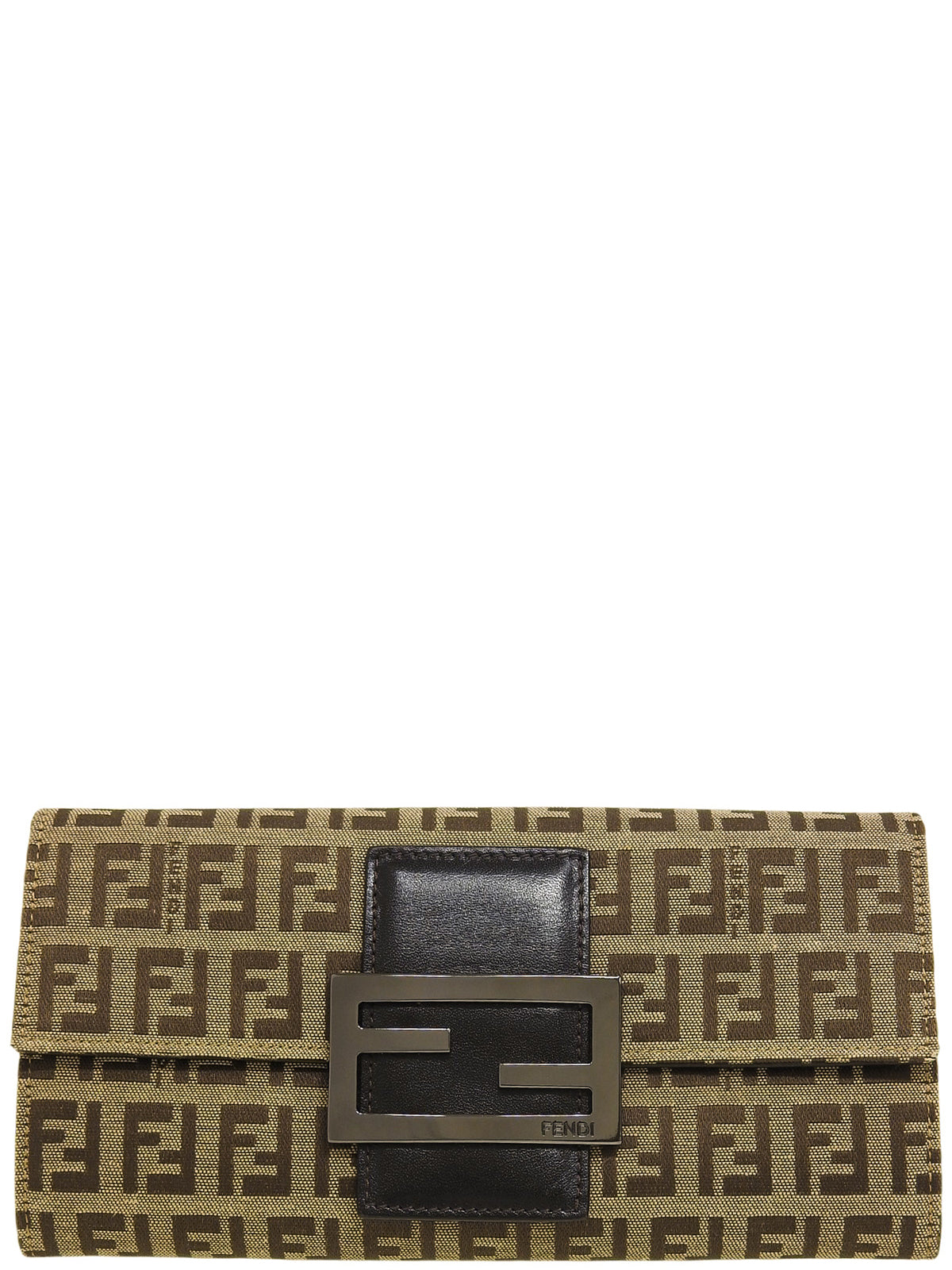 FFズッキーノパターンロングウォレット ブラウン