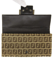 FFズッキーノパターンロングウォレット ブラウン