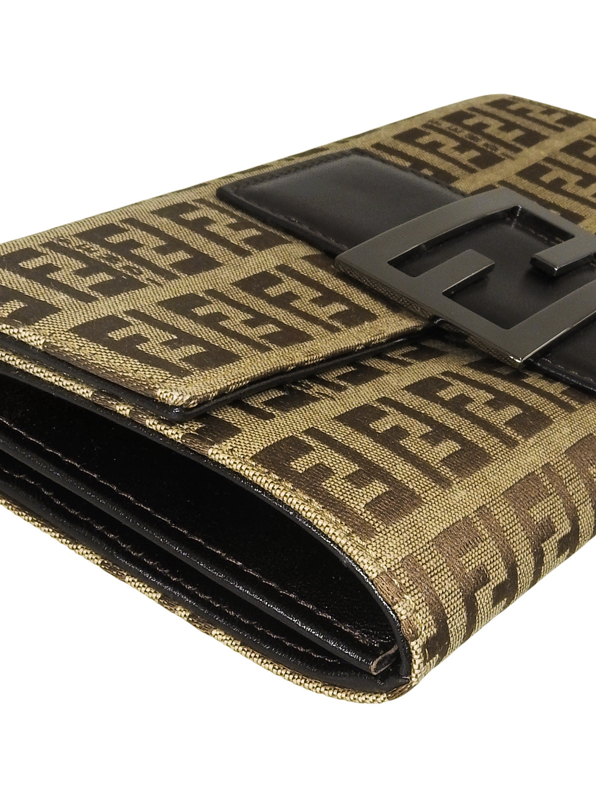 FFズッキーノパターンロングウォレット ブラウン