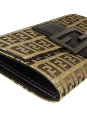 FFズッキーノパターンロングウォレット ブラウン