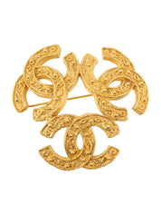 1994年製 トリプルCCマークブローチ ゴールド