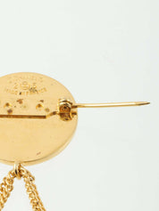 Coin CC Mark Bag Motif Brooch Gold