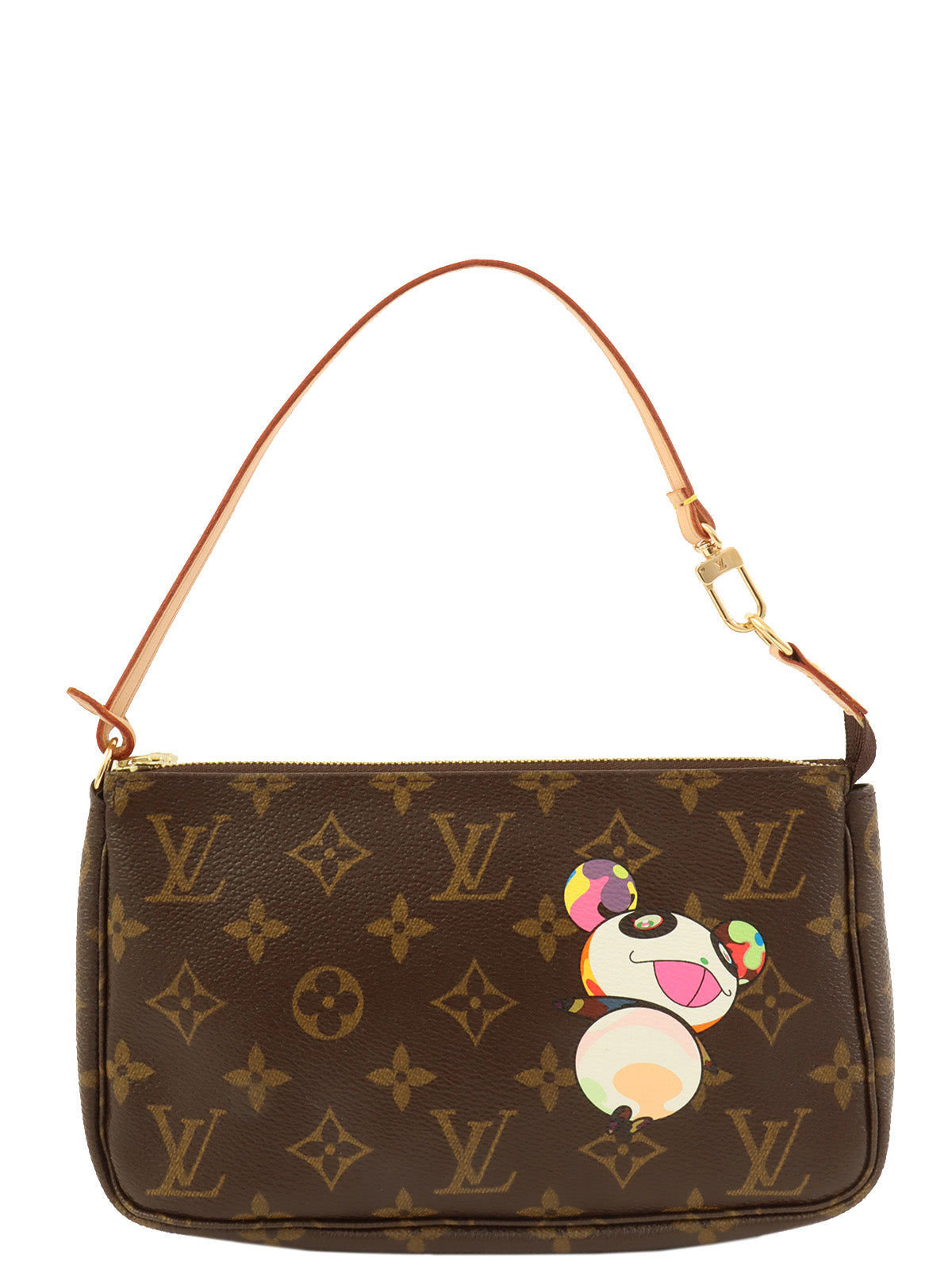 2004 年村上隆合作款 Monogram Panda 手拿包配件棕色/多色