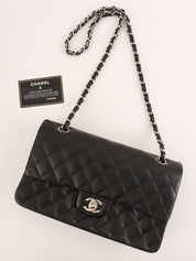 2009年頃製　クラシックフラップチェーンバッグ25cm　ブラック