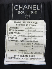 1993 Leather Logo Button Vest Black