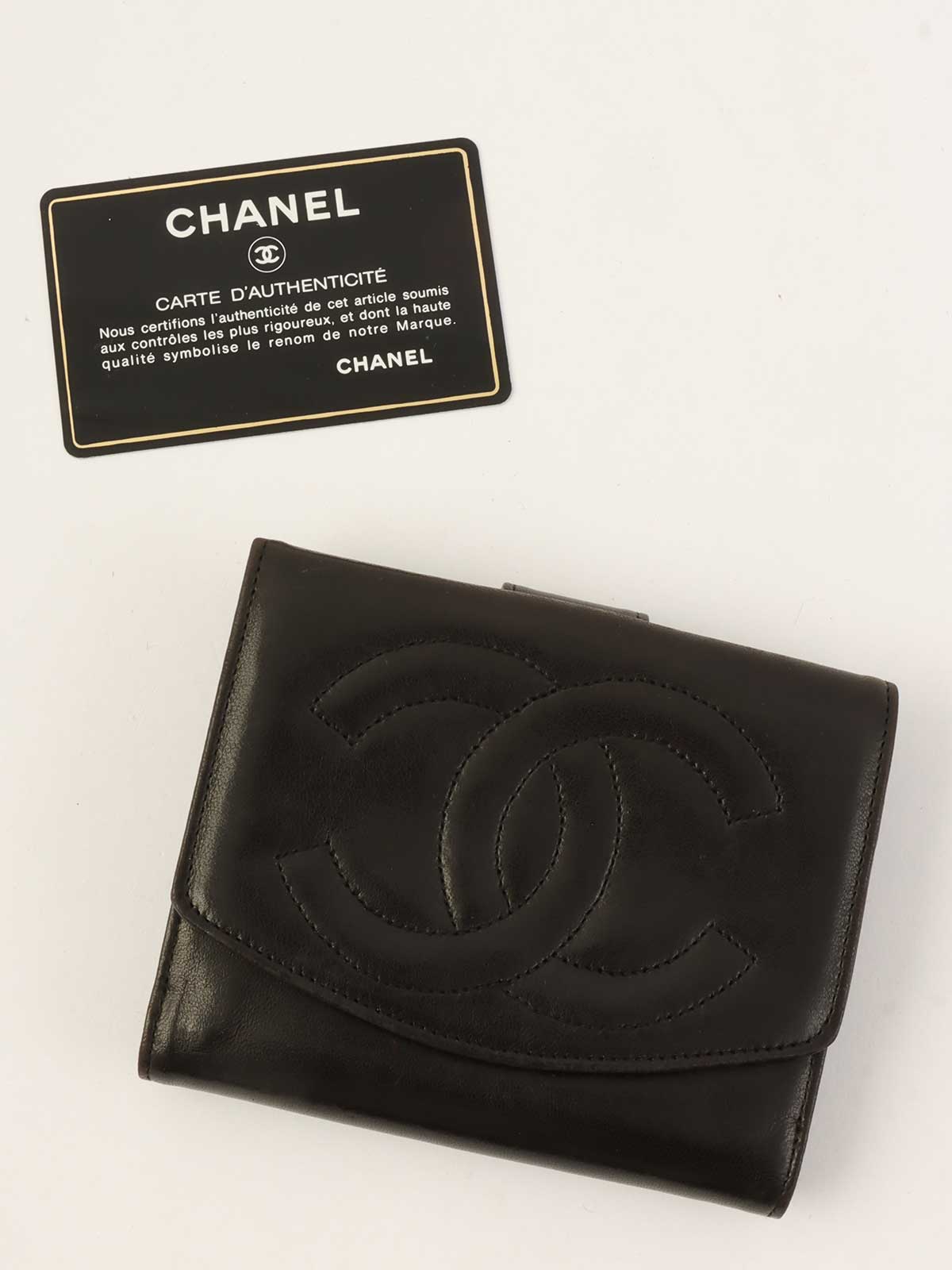 1995 CC Mark Stitch Wallet Black
