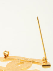 1996年製 CCマークロゴメタルスウィングブローチ ゴールド