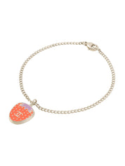 2004 CC Mark Strawberry Charm Bracelet Silver/Red