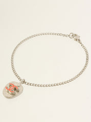 2004 CC Mark Strawberry Charm Bracelet Silver/Red