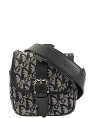 トロッターパターンショルダーバッグ ブラック/グレー