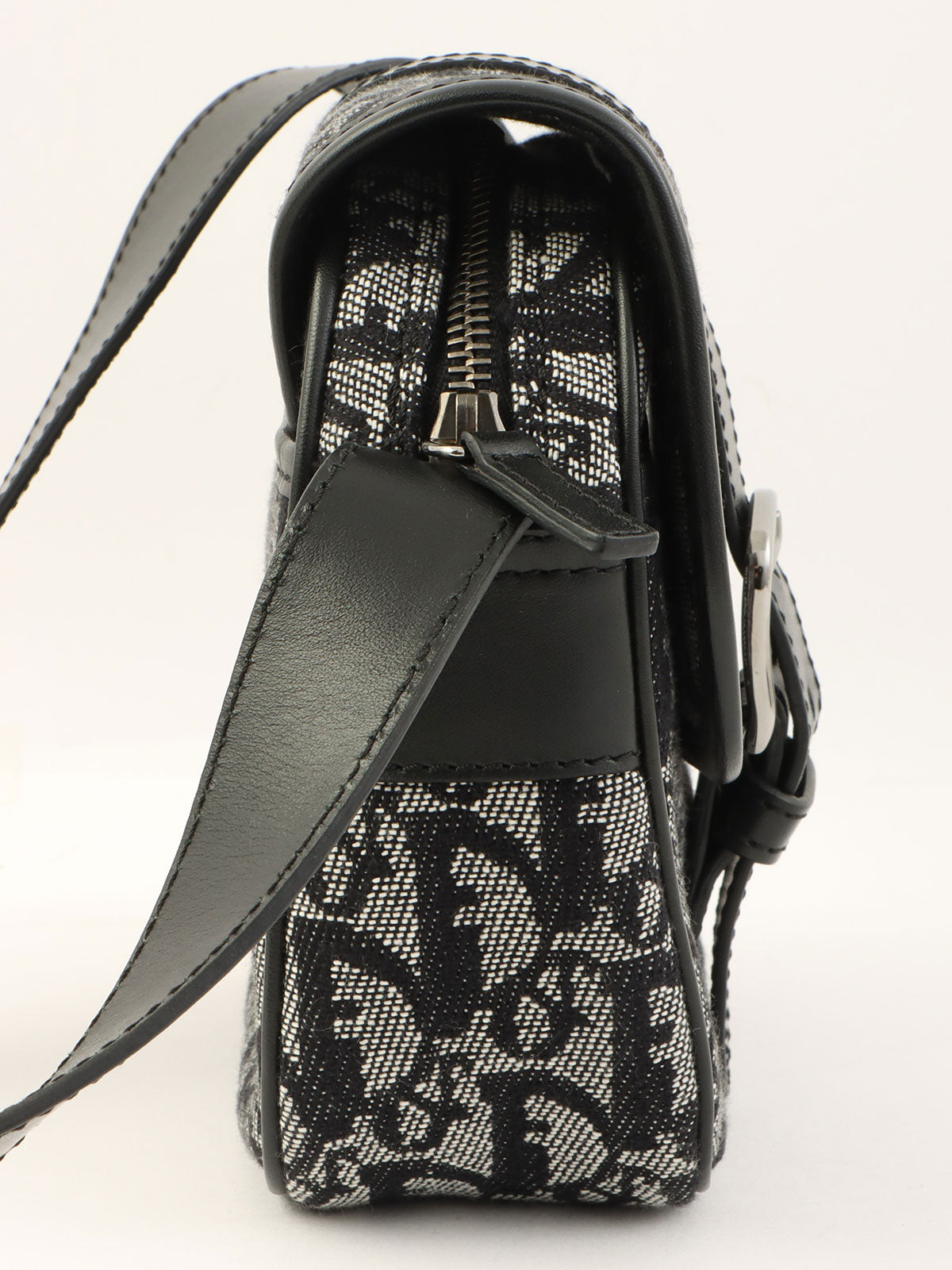 トロッターパターンショルダーバッグ ブラック/グレー