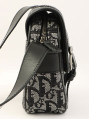 トロッターパターンショルダーバッグ ブラック/グレー