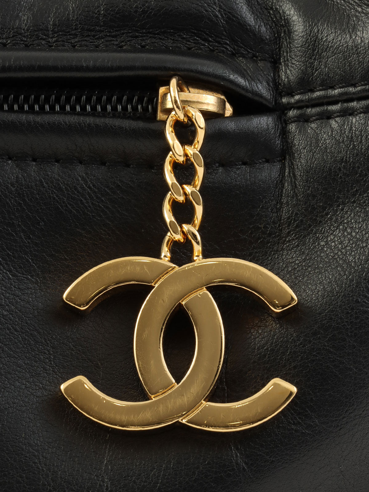 2008年頃製 CCマークステッチチェーンショルダーバッグ ブラック