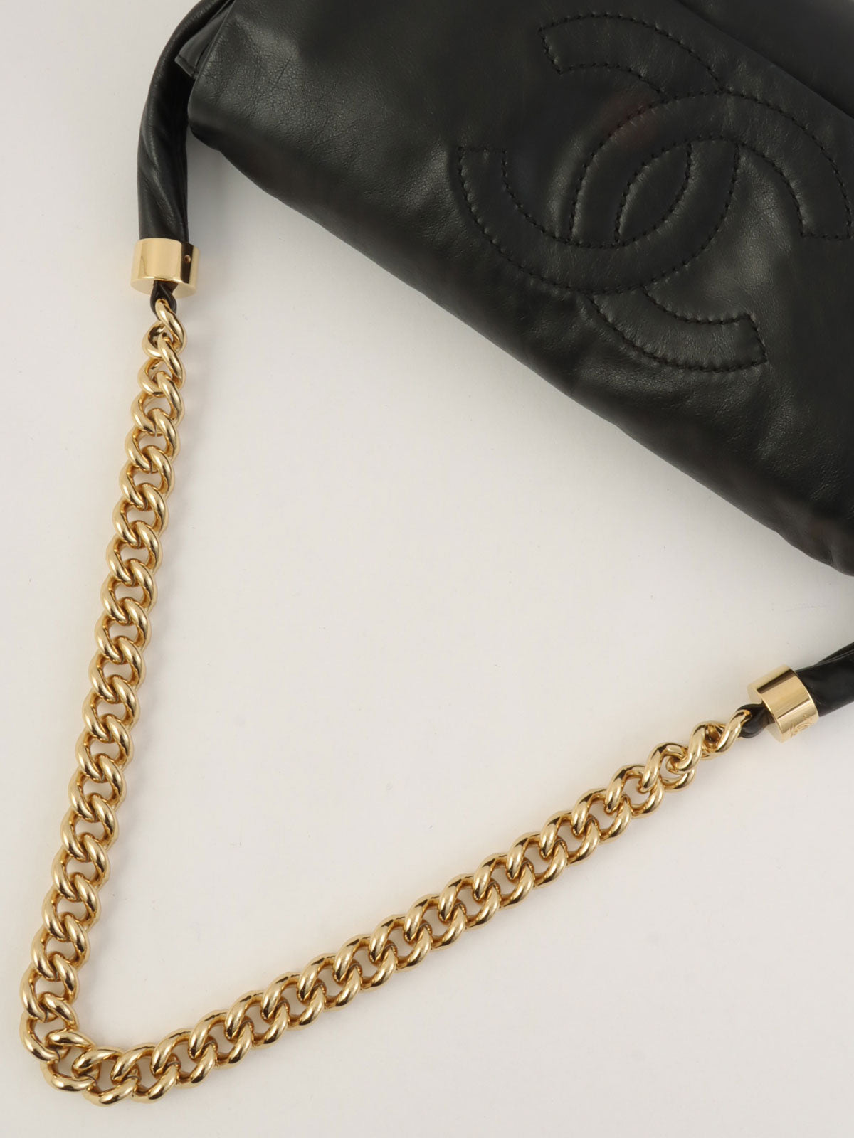 2008年頃製 CCマークステッチチェーンショルダーバッグ ブラック