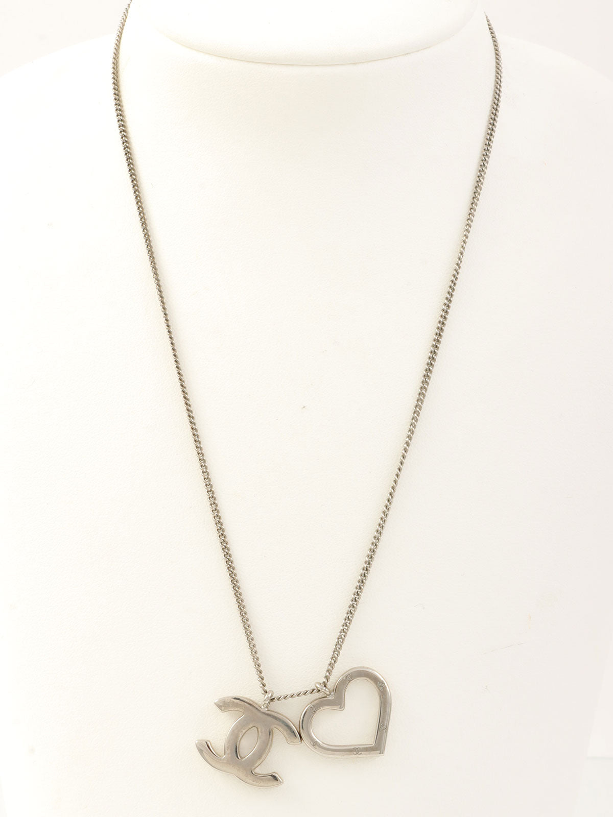 2004年製 ハートCCマークプレートネックレス シルバー