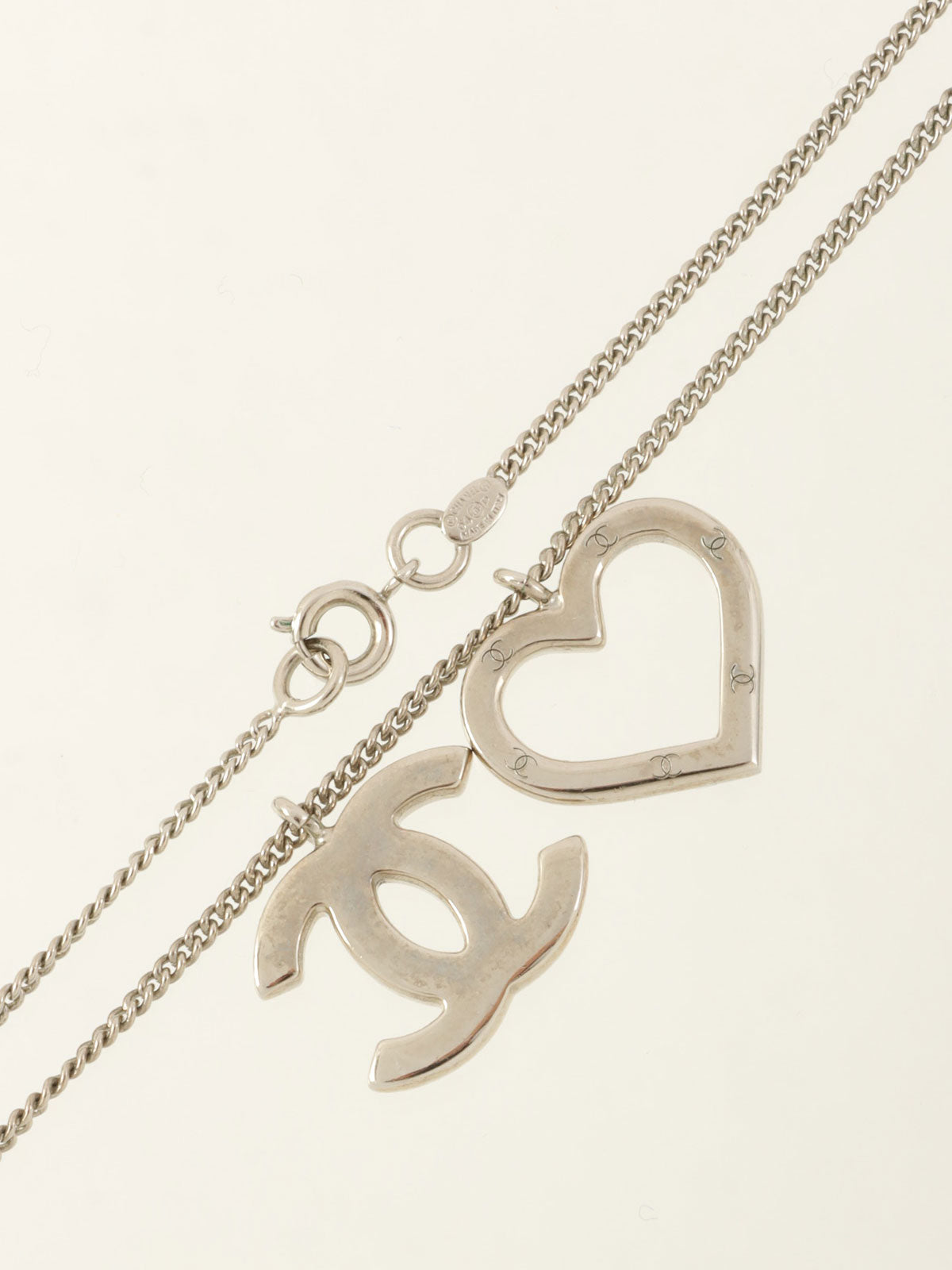 2004年製 ハートCCマークプレートネックレス シルバー