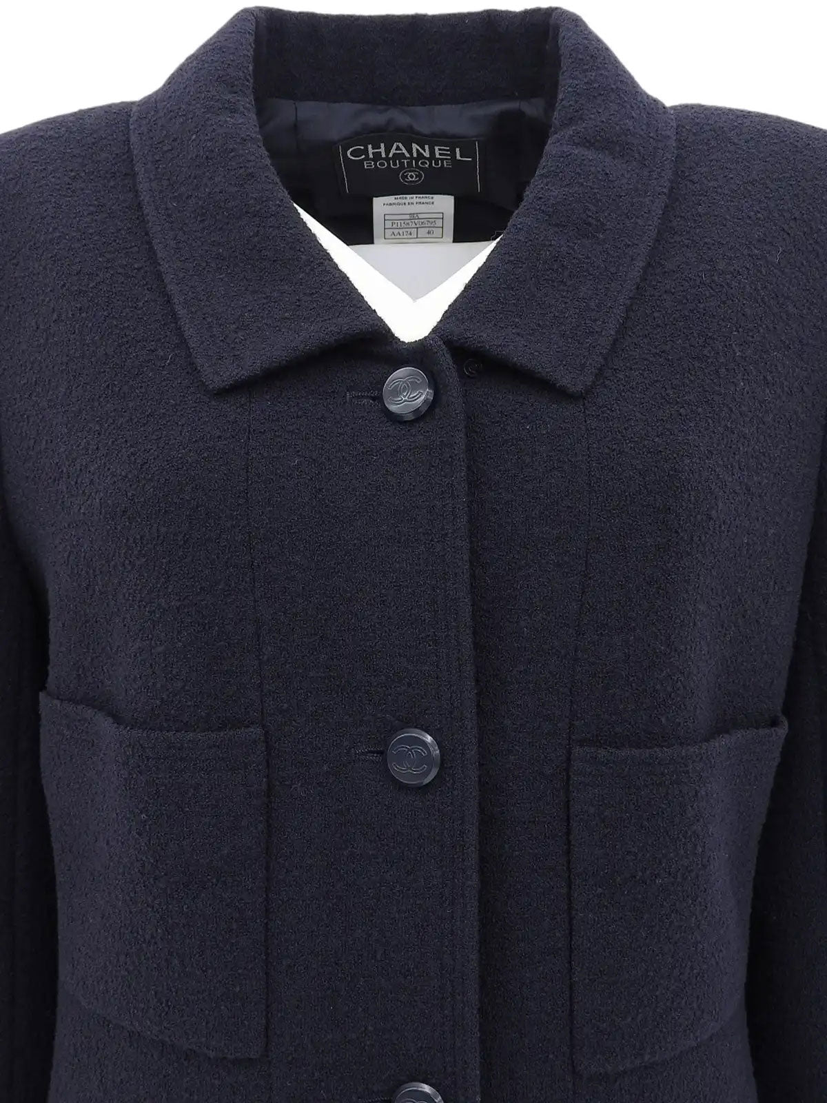 1998 CC Mark Button Jacket Navy