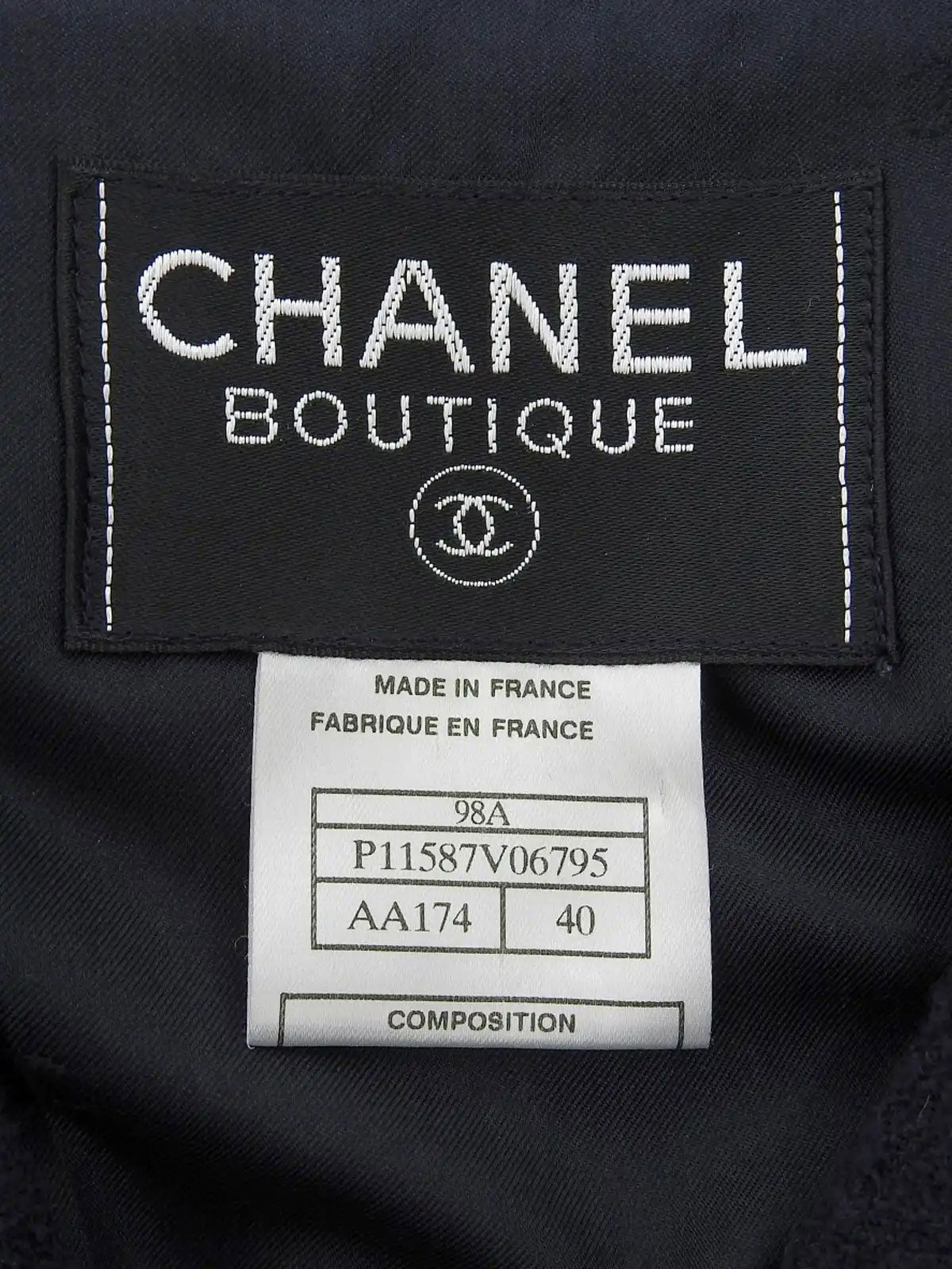 1998 CC Mark Button Jacket Navy