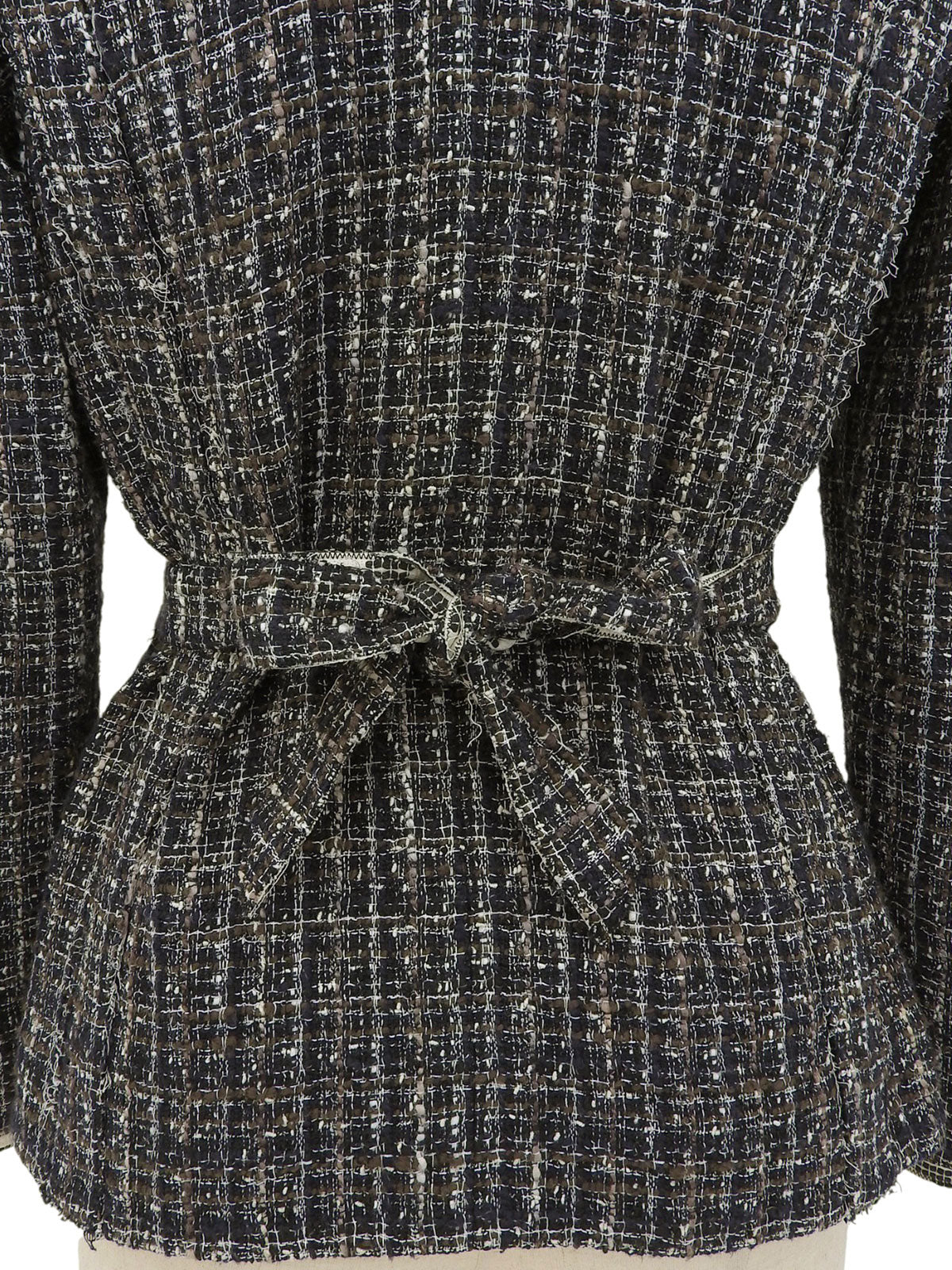 2006 Tweed Camellia CC Mark Jacket, White/Multi