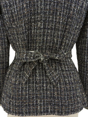 2006 Tweed Camellia CC Mark Jacket, White/Multi