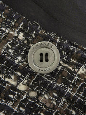 2006年製 ツイードカメリアCCマークジャケット ホワイト/マルチ