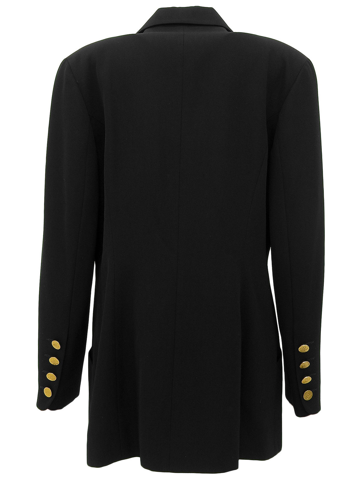 ウールCCマークボタンダブルブレストジャケット ブラック