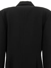 ウールCCマークボタンダブルブレストジャケット ブラック