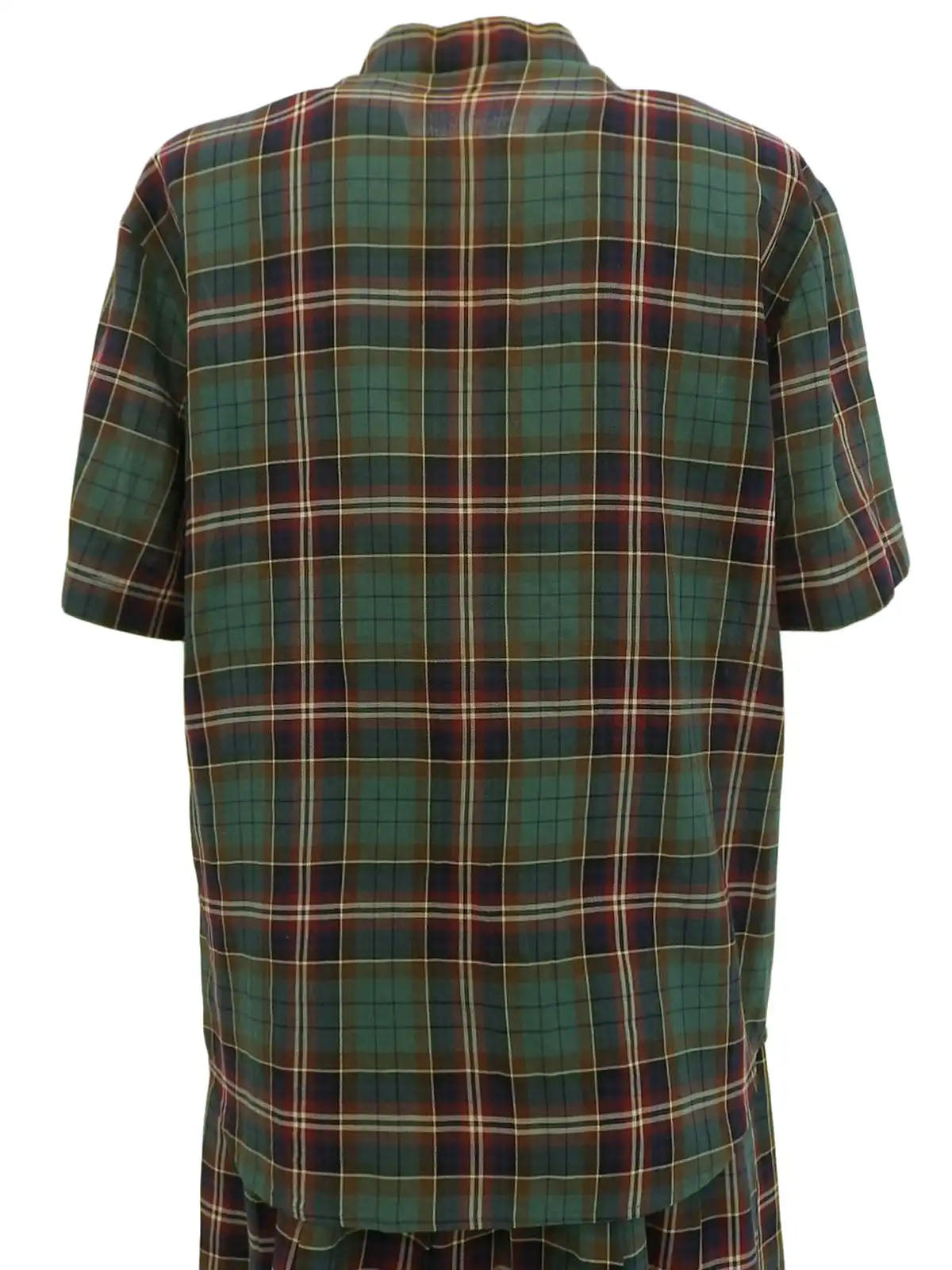 Check Pattern Logo Button Set in Green/Navy/Red