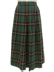 チェックパターンロゴボタンセットアップ グリーン/ネイビー/レッド